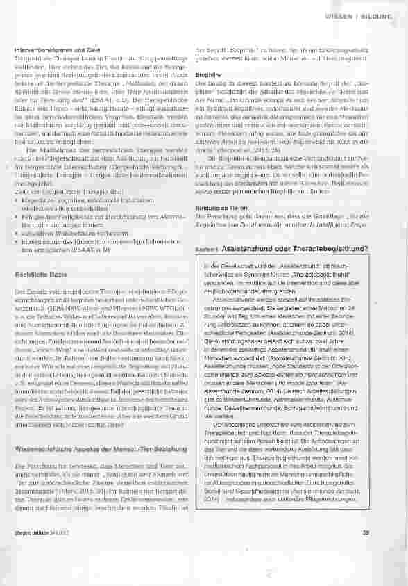 Vorschauseite 2: Wohlbefinden durch tiergestützte Therapie