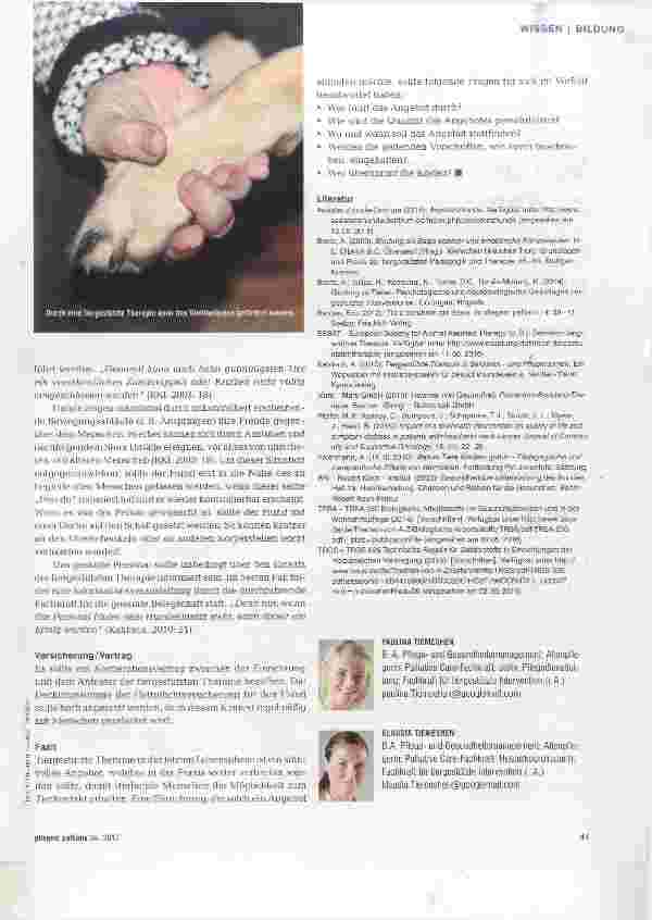 Vorschauseite 4: Wohlbefinden durch tiergestützte Therapie