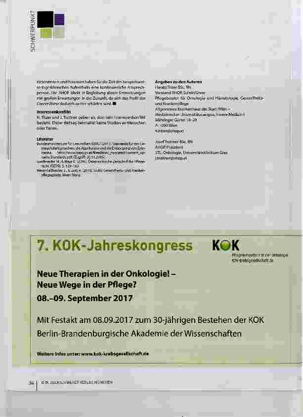 Vorschauseite 3: Delegierbarkeit von Zytostatikagaben in Österreich