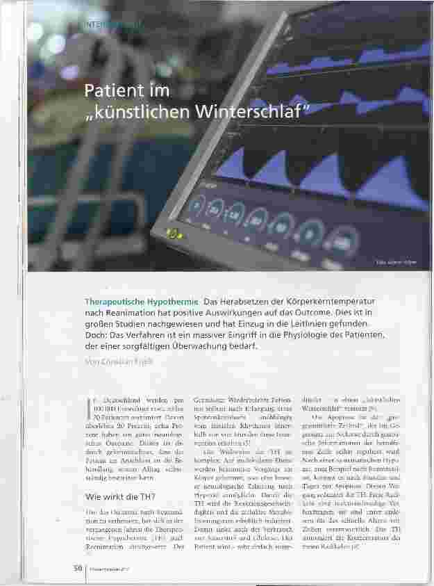 Vorschauseite 1: Patient im künstlichen Winterschlaf
