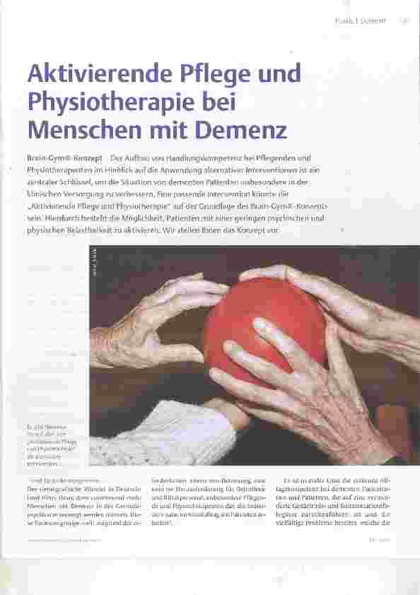 Vorschauseite 1: Aktivierende Pflege und Physiotherapie bei Menschen mit Demenz