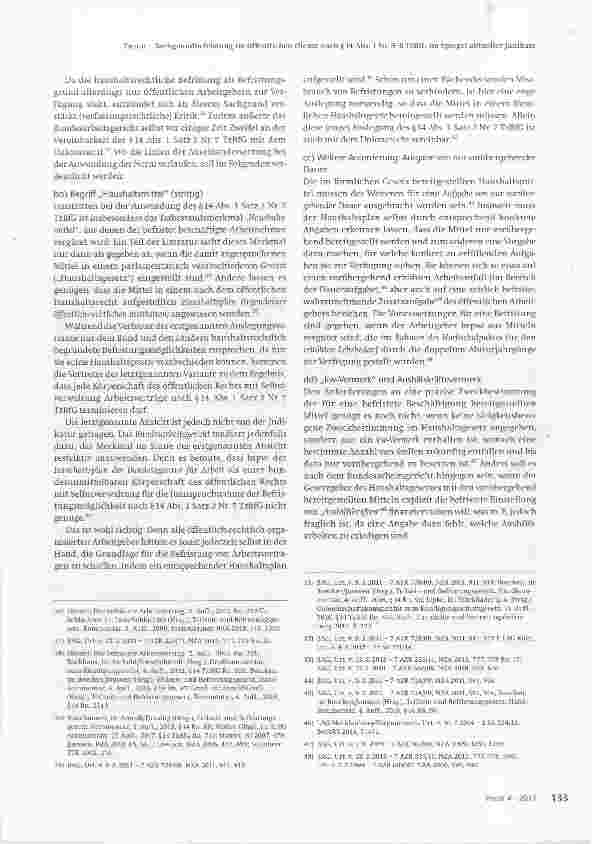 Vorschauseite 5: Sachgrundbefristung im öffentlichen Dienst nach § 14 Abs. 1 Nr. 5-8 TzBfG und ähnliche Fälle im Spiegel aktueller Judikate