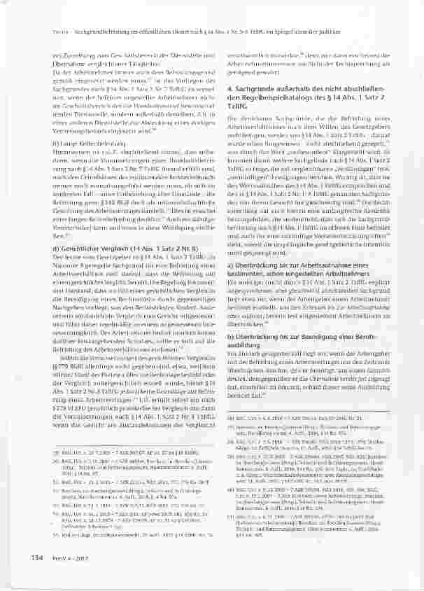 Vorschauseite 6: Sachgrundbefristung im öffentlichen Dienst nach § 14 Abs. 1 Nr. 5-8 TzBfG und ähnliche Fälle im Spiegel aktueller Judikate