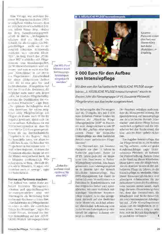 Vorschauseite 2: Neuer Aufschwung durch die Pflegereform