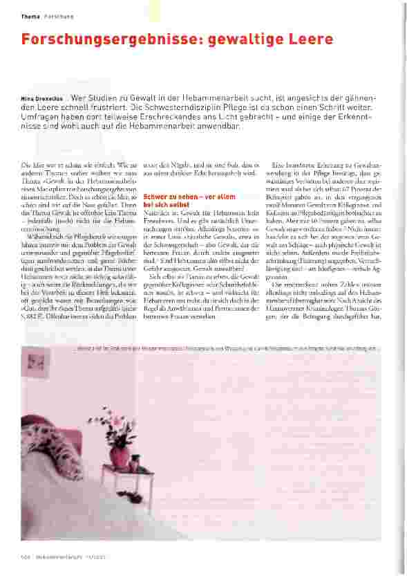 Vorschauseite 1: Forschungsergebnisse: gewaltige Leere