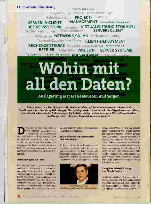 Vorschauseite 1: Wohin mit all den Daten?