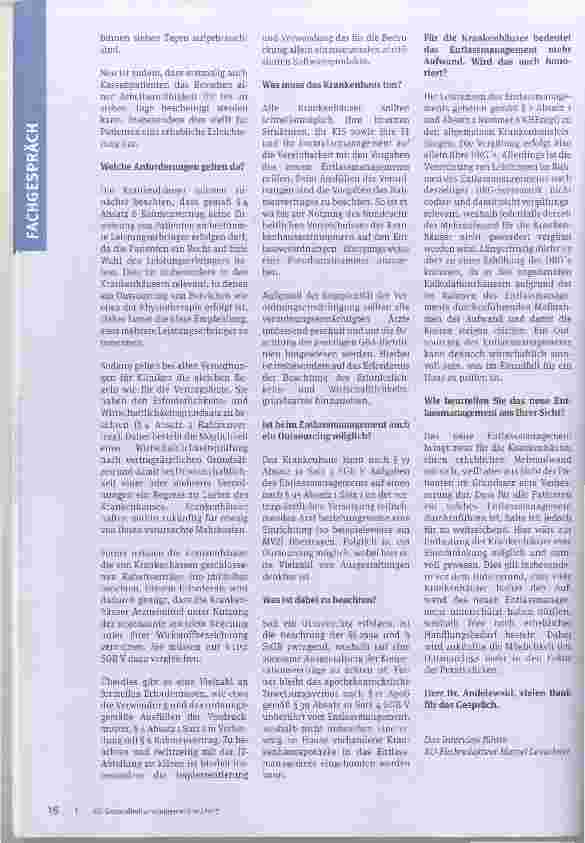 Vorschauseite 3: Entlassmanagement: Alles für den Patienten