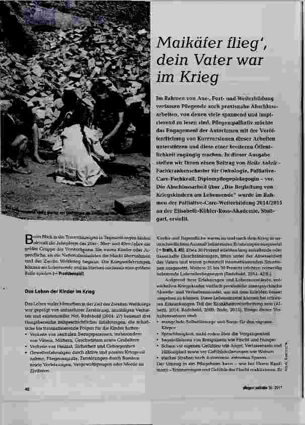 Vorschauseite 1: Maikäfer flieg, dein Vater war im Krieg