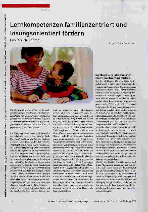 Vorschauseite 1: Lernkompetenzen familienzentriert und lösungsorientiert fördern