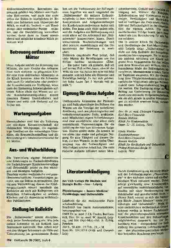 Vorschauseite 2: Aufgaben einer Stillschwester
