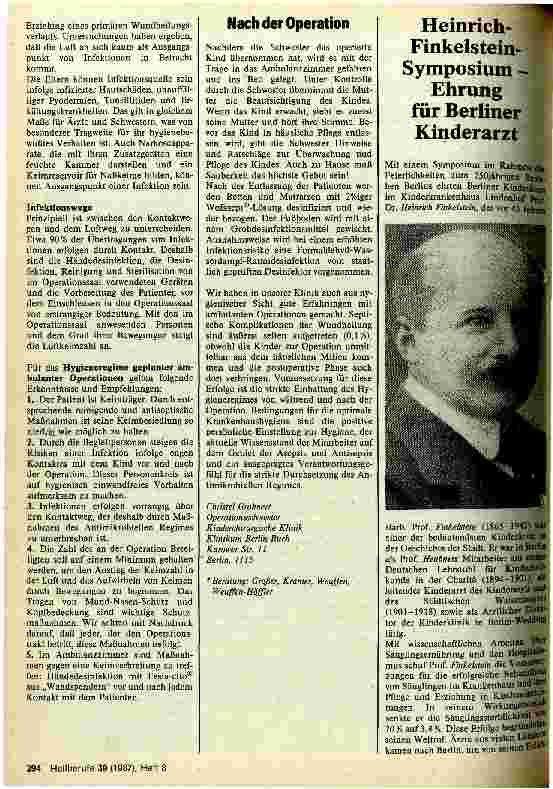 Vorschauseite 2: Das Hygieneregime bei ambulanten Eingriff in der Kinderchirurgie