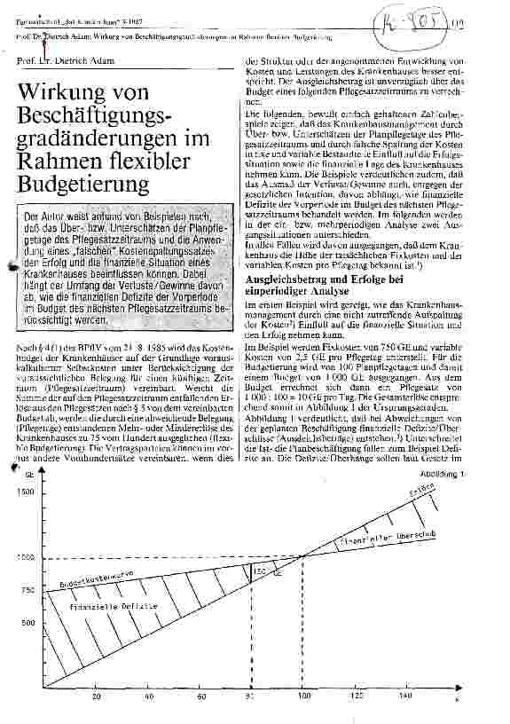 Vorschauseite 1: Wirkung von Beschäftigungsgradänderungen im Rahmen flexibler Budgetierung