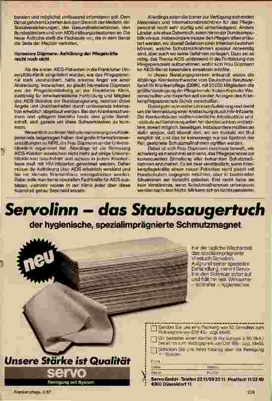 Vorschauseite 2: Interview mit der Vertreterin des DBFK im Nationalen AIDS-Beirat