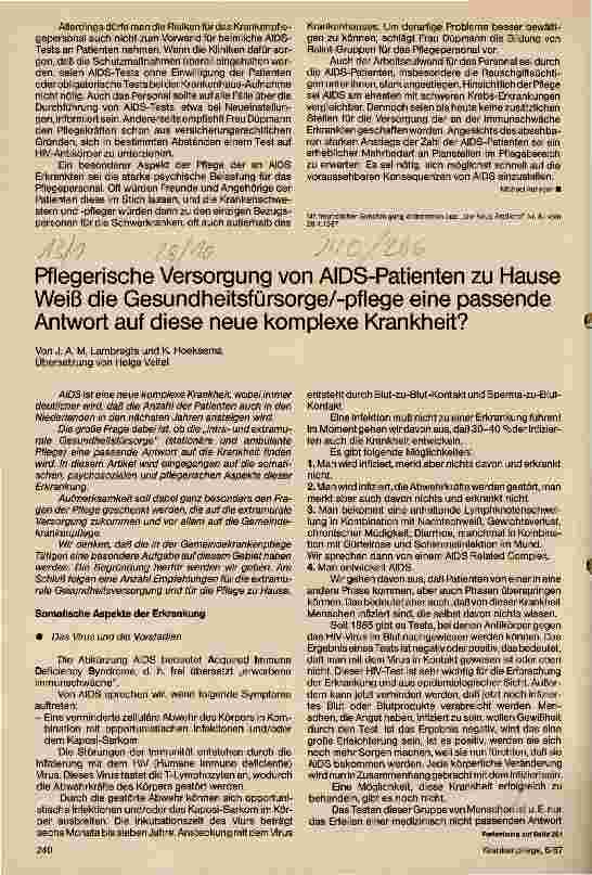 Vorschauseite 3: Interview mit der Vertreterin des DBFK im Nationalen AIDS-Beirat