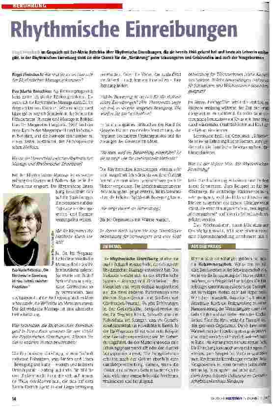 Vorschauseite 1: Rhythmische Einreibungen