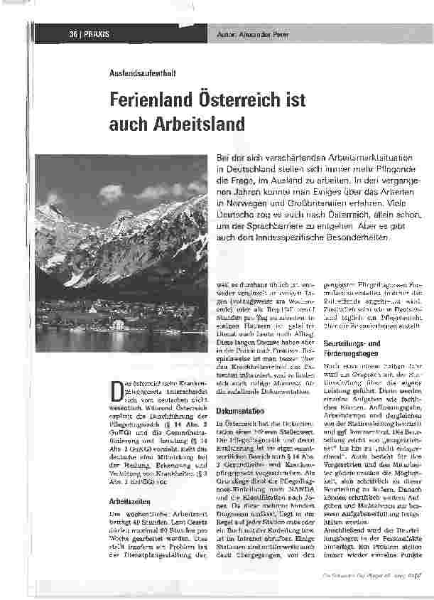 Vorschauseite 1: Ferienland Österreich ist auch Arbeitsland