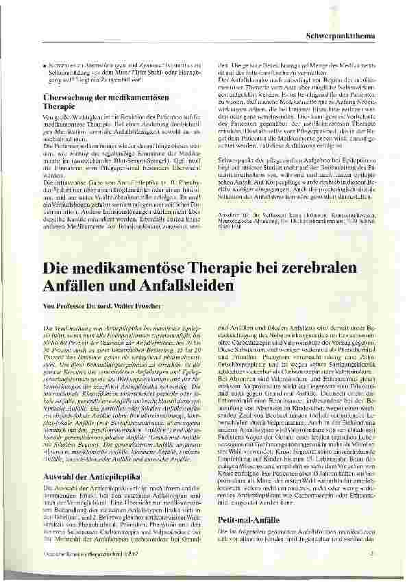 Vorschauseite 2: Pflegerische Aufgaben bei der Betreuung von Epileptikern