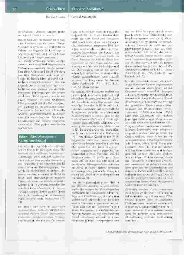 Vorschauseite 3: Patient Blood Management Maßnahmenbündel