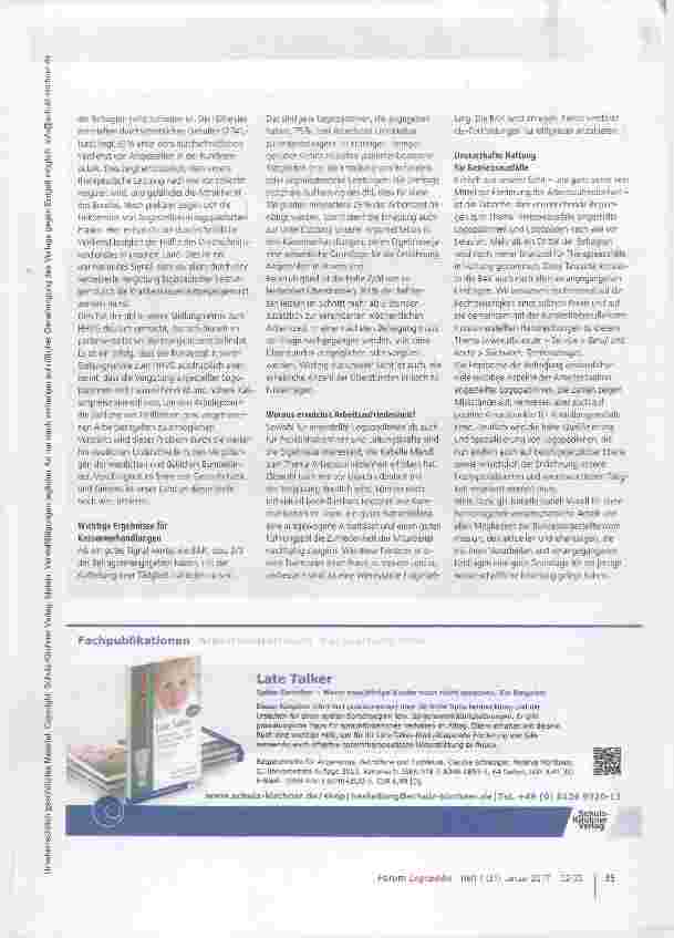Vorschauseite 4: Zur beruflichen Situation angestellter Logopädinnen