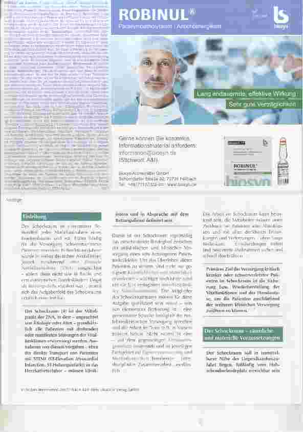 Vorschauseite 2: Patientenversorgung im Schockraum aktueller Stand