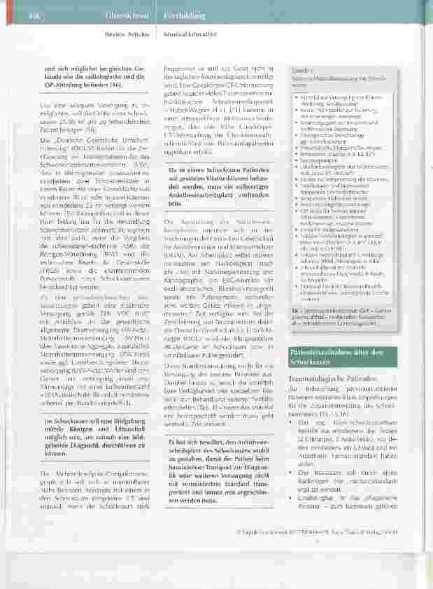 Vorschauseite 3: Patientenversorgung im Schockraum aktueller Stand