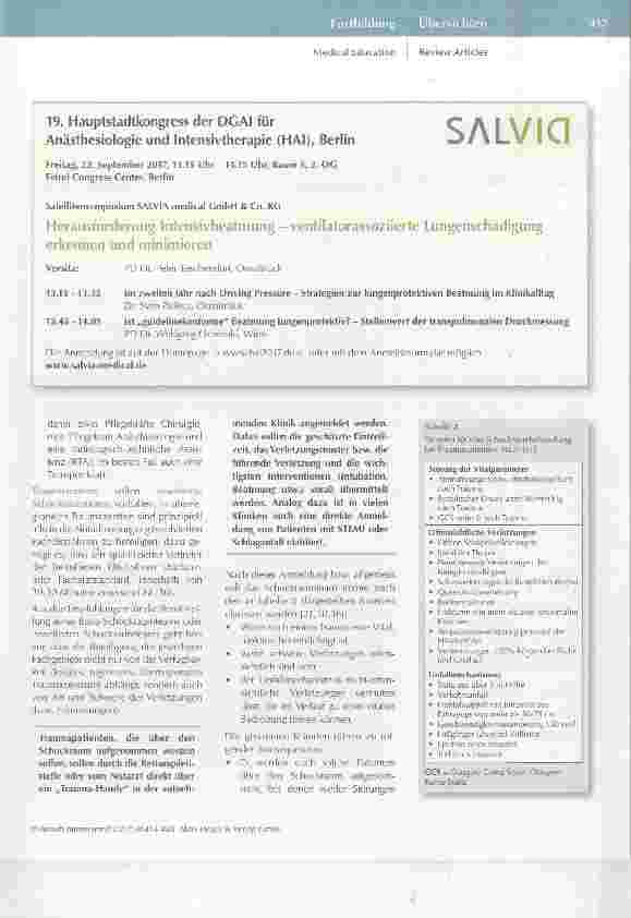 Vorschauseite 4: Patientenversorgung im Schockraum aktueller Stand