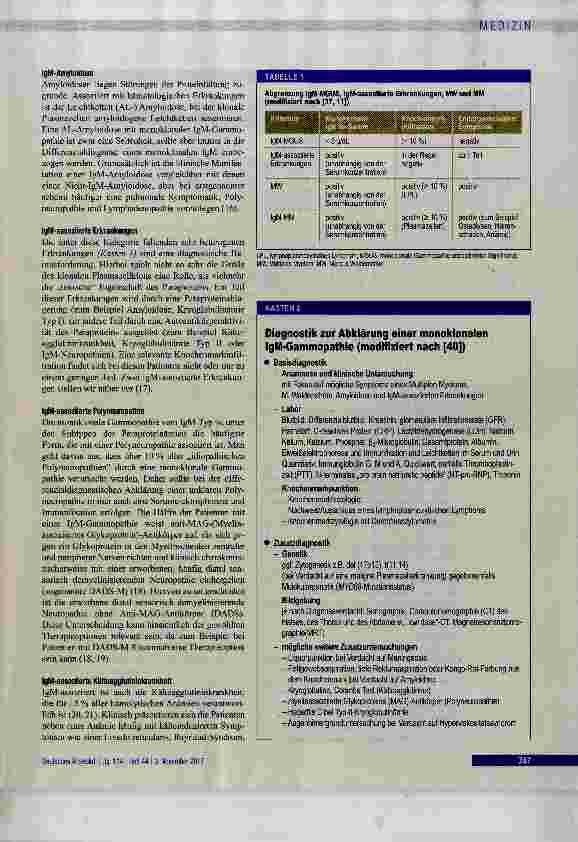 Vorschauseite 3: Monoklonale IgM-Gammopathle und Morbus Waldenstrom