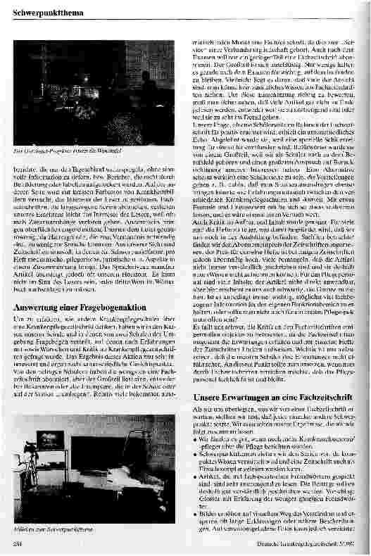 Vorschauseite 2: Lästiges Papier oder informative Zeitschriftwie denken Krankenschüler über eine Krankenpflegezeitschriften