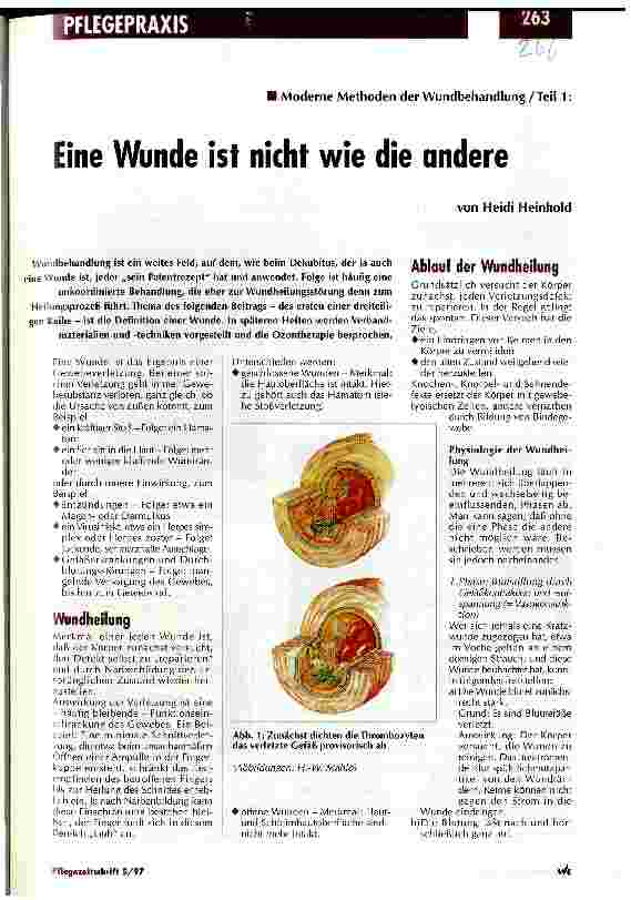 Vorschauseite 1: Eine Wunde ist nicht wie die andere Moderne Methoden der Wundbehandlung/Teil 1