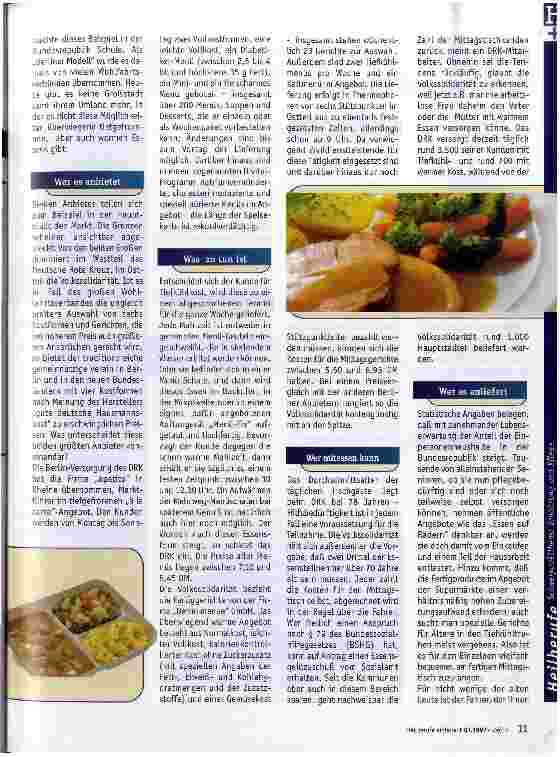 Vorschauseite 2: Essen auf Rädern Von der Suppenküche zum Menu á la carte