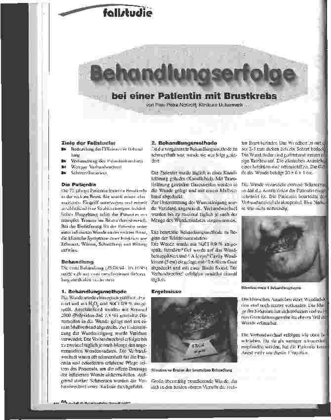 Vorschauseite 1: Behandlungserfolge bei einer Patientin mit Brustkrebs