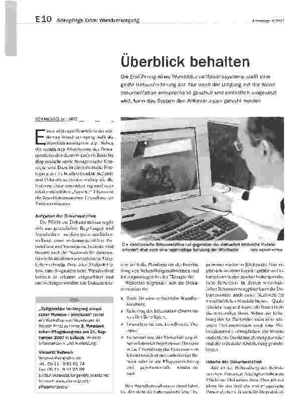 Vorschauseite 1: Überblick behalten