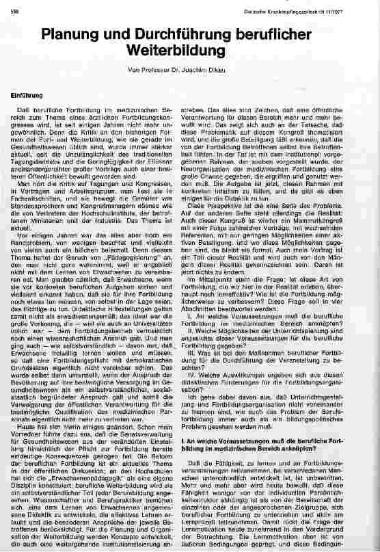 Vorschauseite 1: Planung und Durchführung beruflicher Weiterbildung