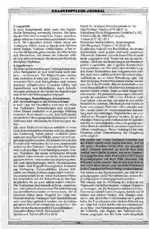 Vorschauseite 3: Die Parkinsonsche Krankheit aus der Sicht des Patienten