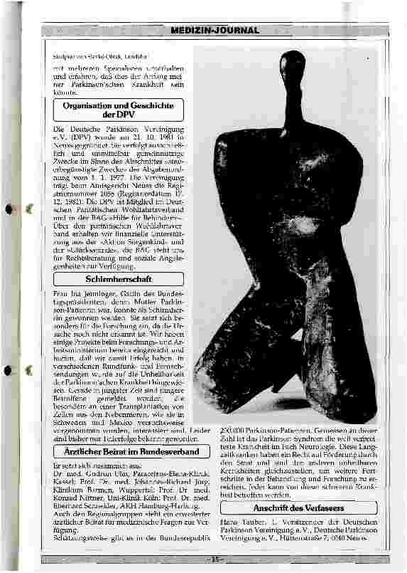 Vorschauseite 4: Die Parkinsonsche Krankheit aus der Sicht des Patienten