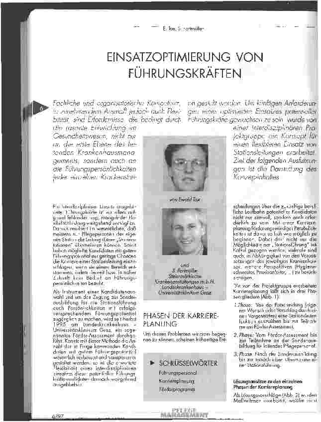 Vorschauseite 1: Einsatzoptimierung von Führungskräften