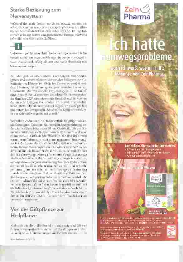 Vorschauseite 2: Gelsemium sempervirens Jasmin gegen Grippekopfschmerz und Zerschlagenheitsgefühl