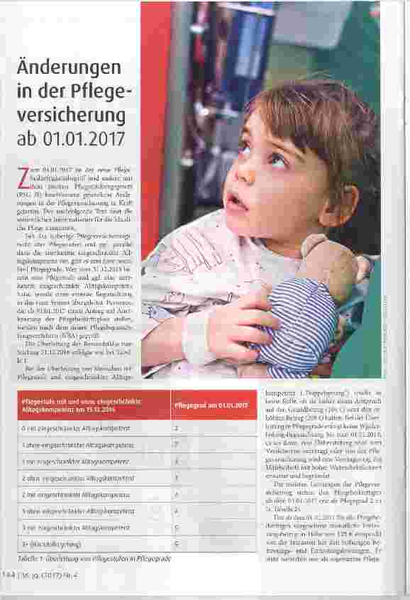 Vorschauseite 1: Änderungen in der Pflege-Versicherung ab 01.01.2017