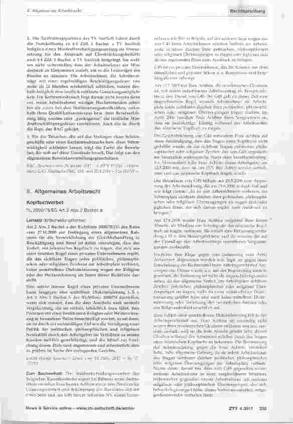 Vorschauseite 1: Kopftuchverbot