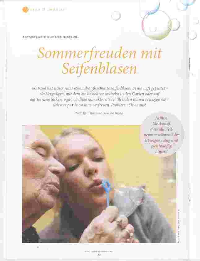 Vorschauseite 1: Sommerfreuden in Seifenblasen
