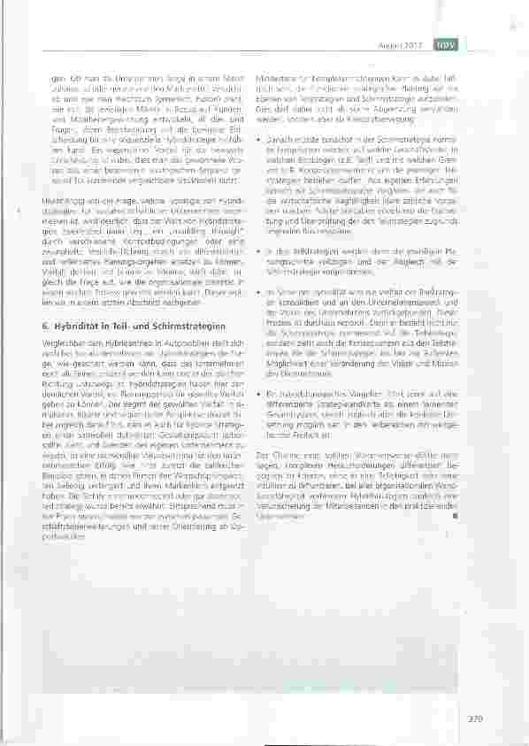 Vorschauseite 4: Hybride sozialwirtschaftliche Unternehmen auf der Suche nach hybriden Strategien Teil 2