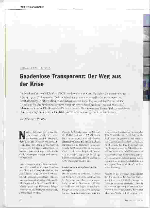 Vorschauseite 1: Gnadenlose Transparenz: Der Weg aus der Krise