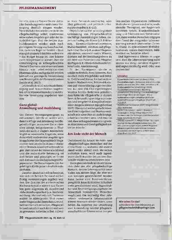 Vorschauseite 3: Pflegefachkräftemangel sieht so die Zukunft aus?