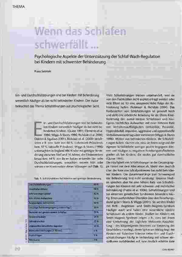 Vorschauseite 1: Wenn das Schlafen schwerfällt