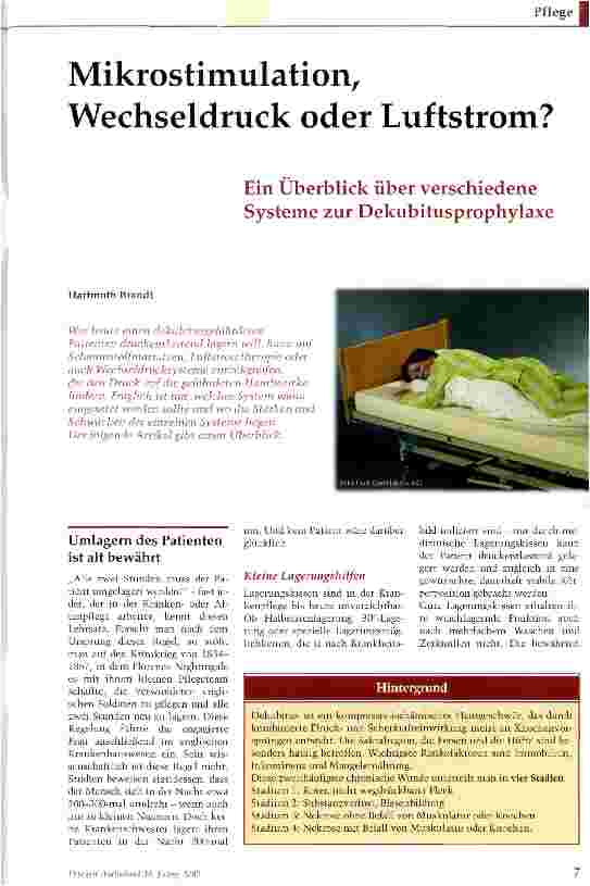 Vorschauseite 1: Mikrostimulation, Wechseldruck oder Luftstrom?