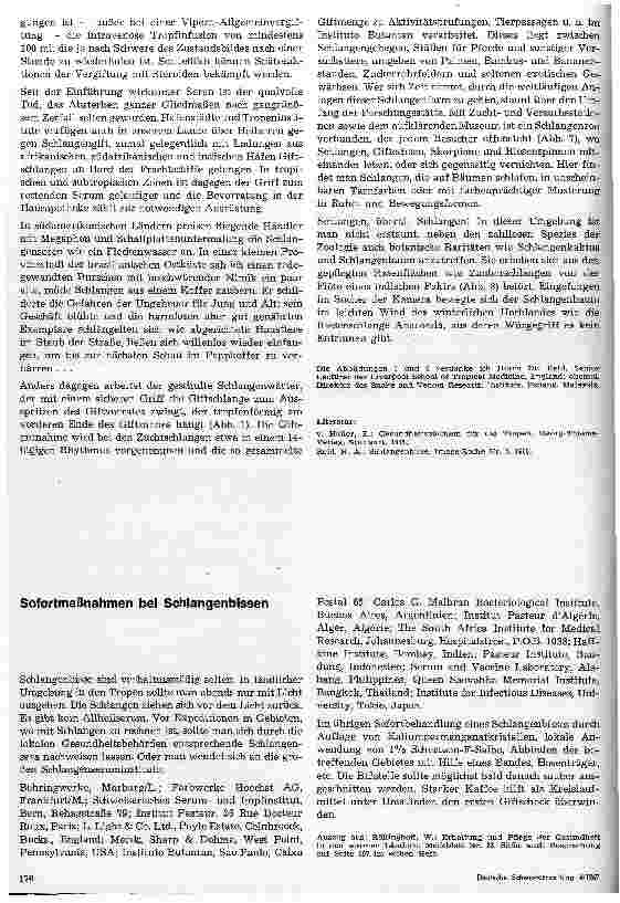 Vorschauseite 5: Was man über Schlangen, Schlangenbisse und ihre Behandlung wissen sollte