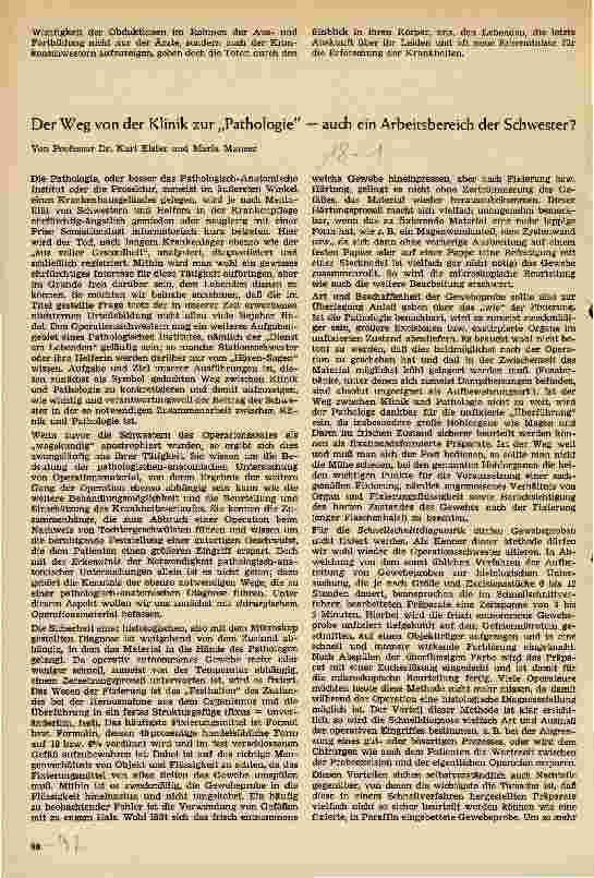 Vorschauseite 2: Das Pathologische Institut und seine Aufgaben