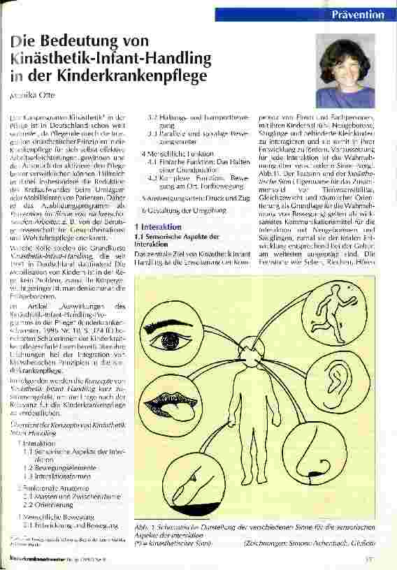 Vorschauseite 1: Die Bedeutung von Kinästhetik-Infant-Handling in der Kinderkrankenpflege