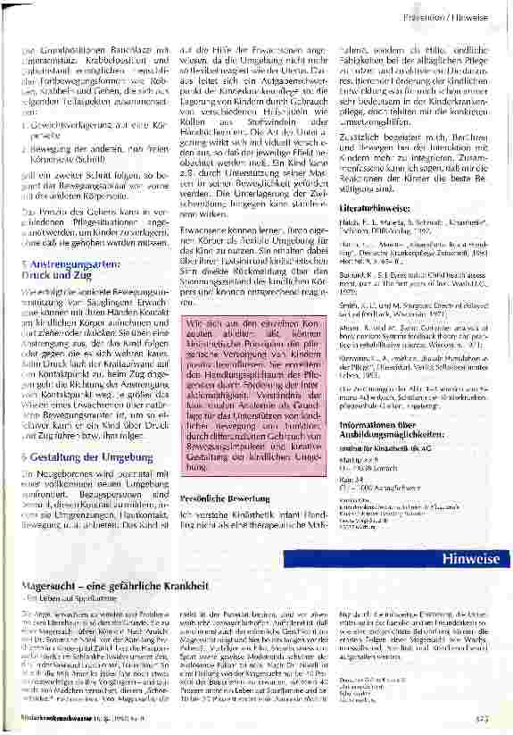 Vorschauseite 5: Die Bedeutung von Kinästhetik-Infant-Handling in der Kinderkrankenpflege