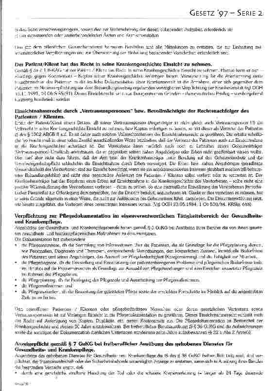Vorschauseite 3: Das neue Gesetz für die Gesundheitsund Krankenpflege Das neue Gesetz 1997 Teil 2